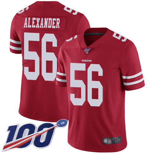 San Francisco 49ers Limited Red Men Kwon Alexander Home NFL Jersey #56 100th Season Vapor Untouchable->youth nfl jersey->Youth Jersey